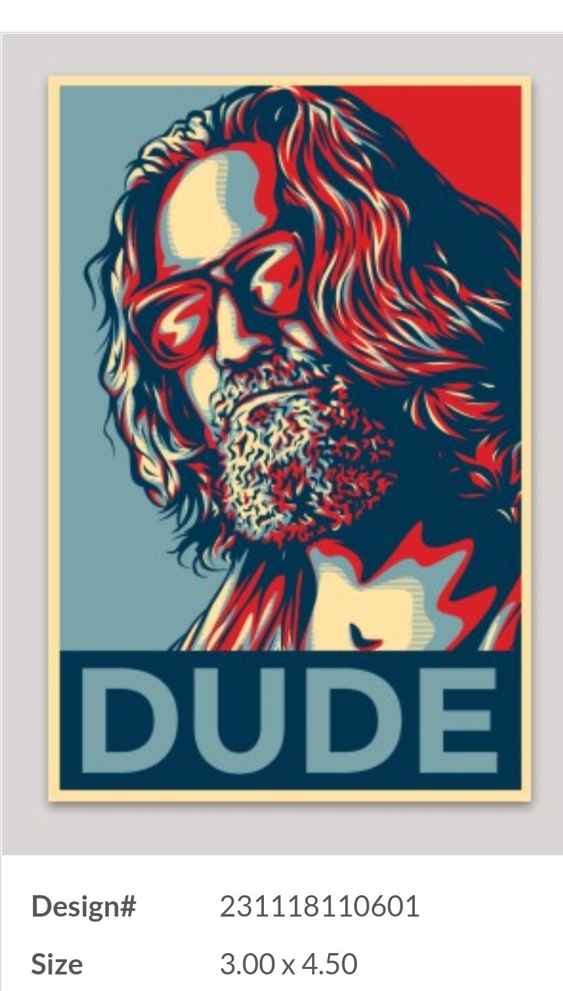 The Dude Sticker | The Big Lebowski Stickers 10 PACK
