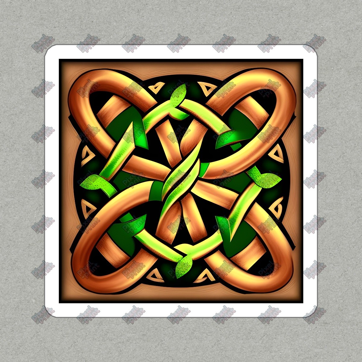 Intricate Celtic Knot Vinyl Sticker Nature Inspired Decal for Home #768189
