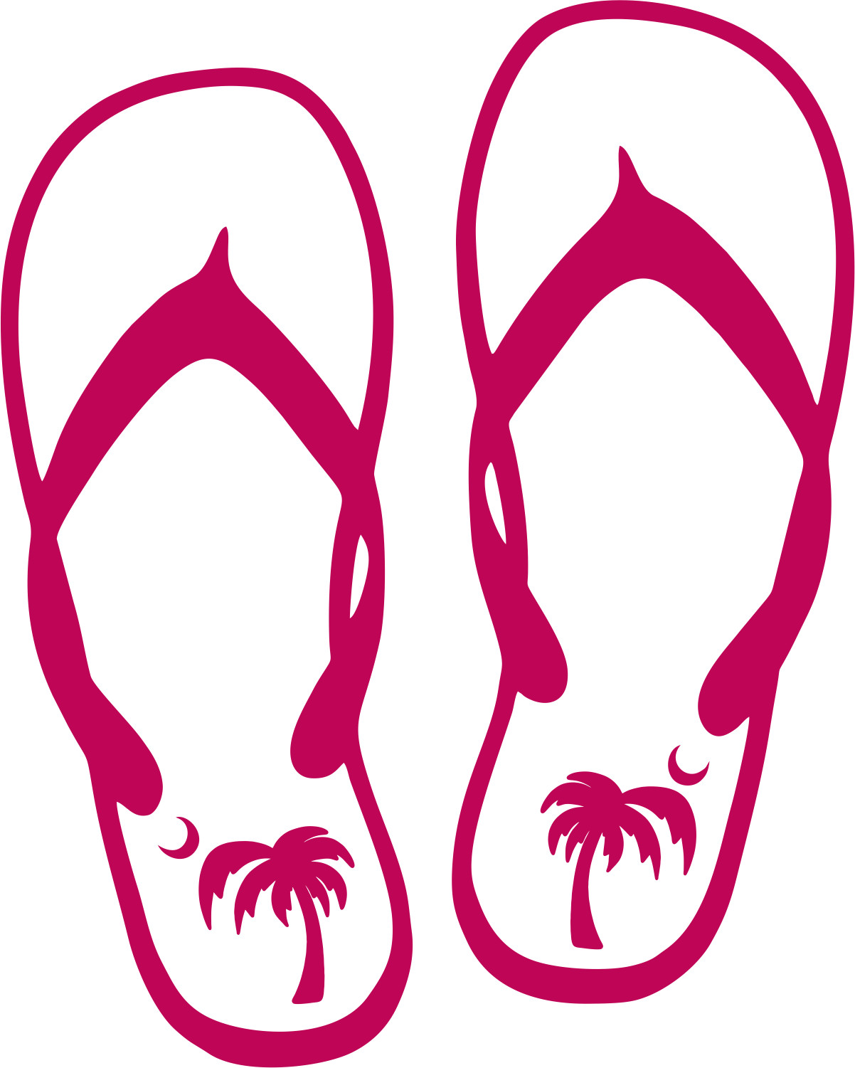 Flip Flops Vinyl Art Decal Sticker Car Truck RV Door Window Wall Laptop Tablet