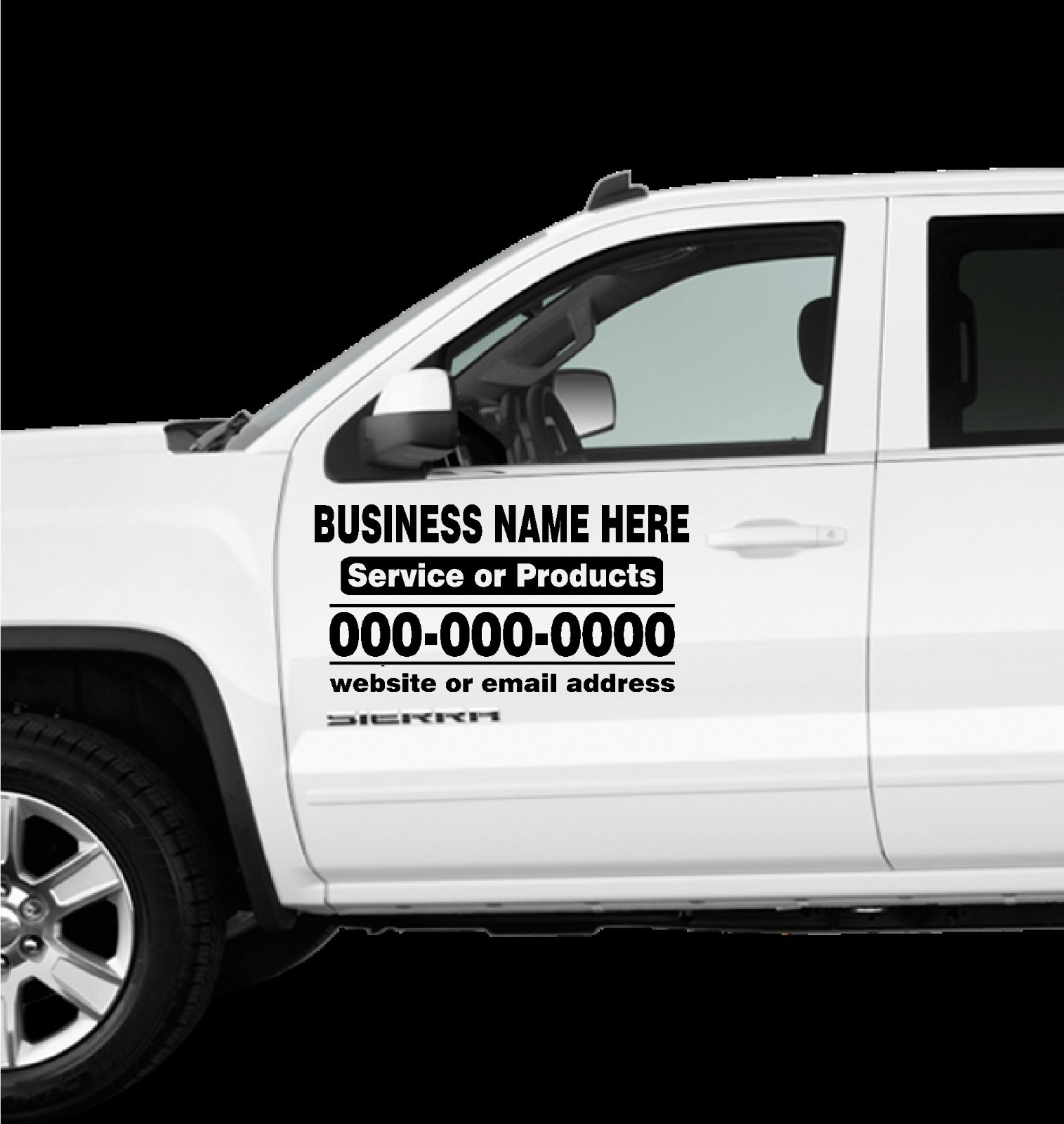 CUSTOM VINYL DECAL STICKER CALCOMANIA SIGN BUSINESS TRUCK CAR DOOR WINDOW