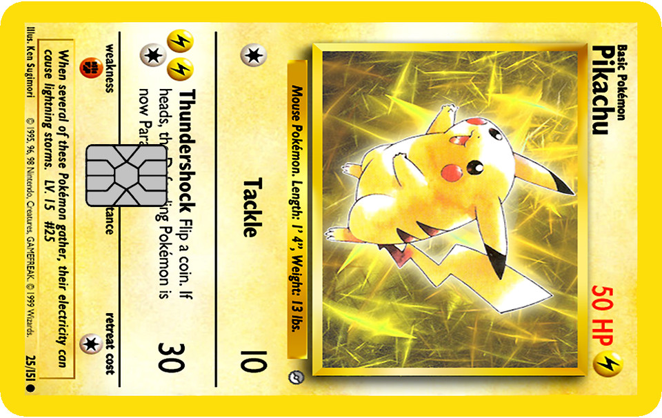 Pokémonster Card Collection Credit Card Skin / Wrap Decal Pre-Cut Sticker