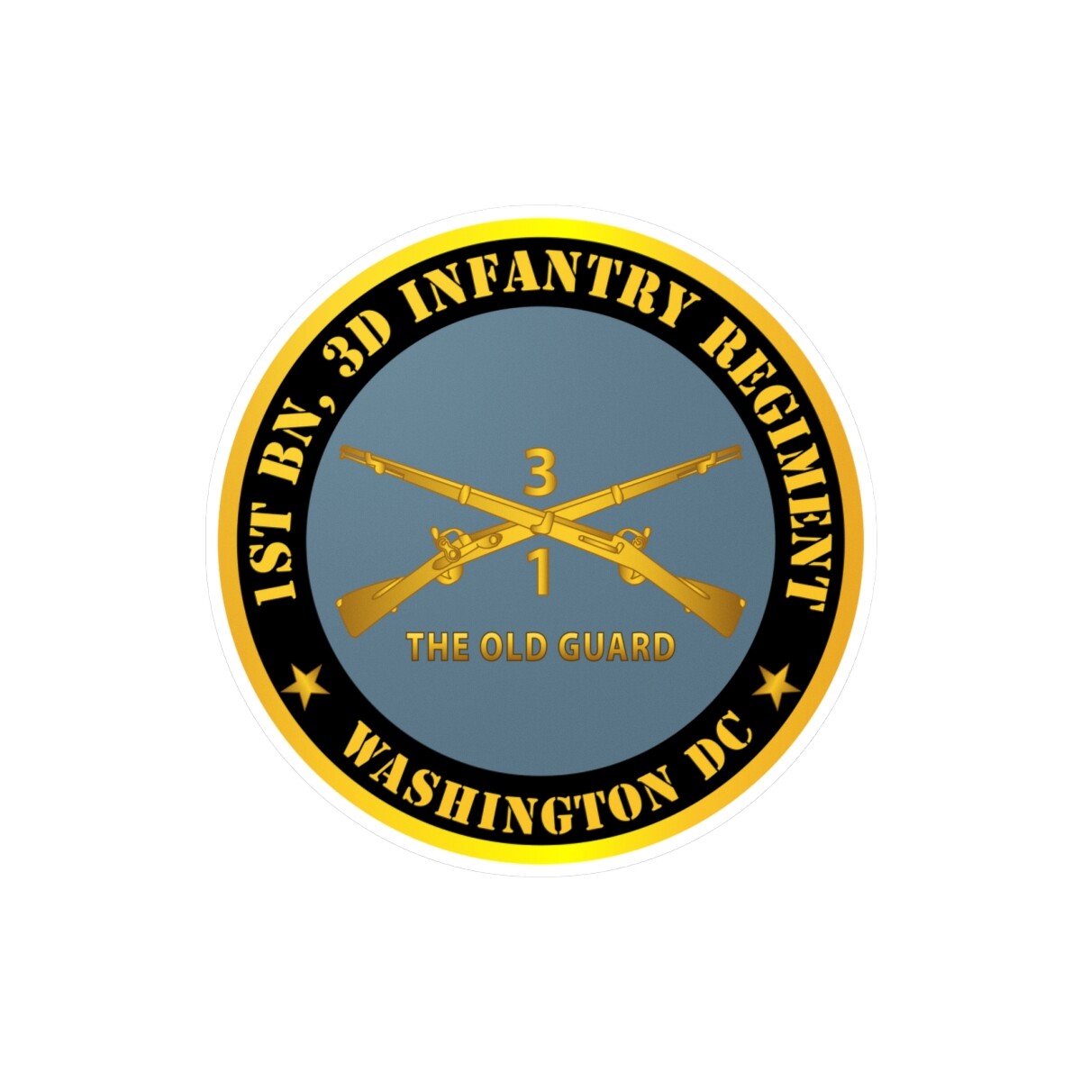 Kiss-Cut Vinyl Decals -Army – 1st Bn 3d Infantry Regiment – Washington DC – The