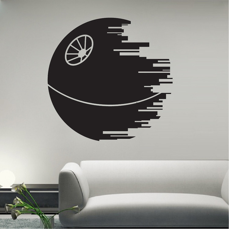 Death Star Wall Decal Star Wars Wallpaper Mural Vinyl The Last Jedi Design, g64
