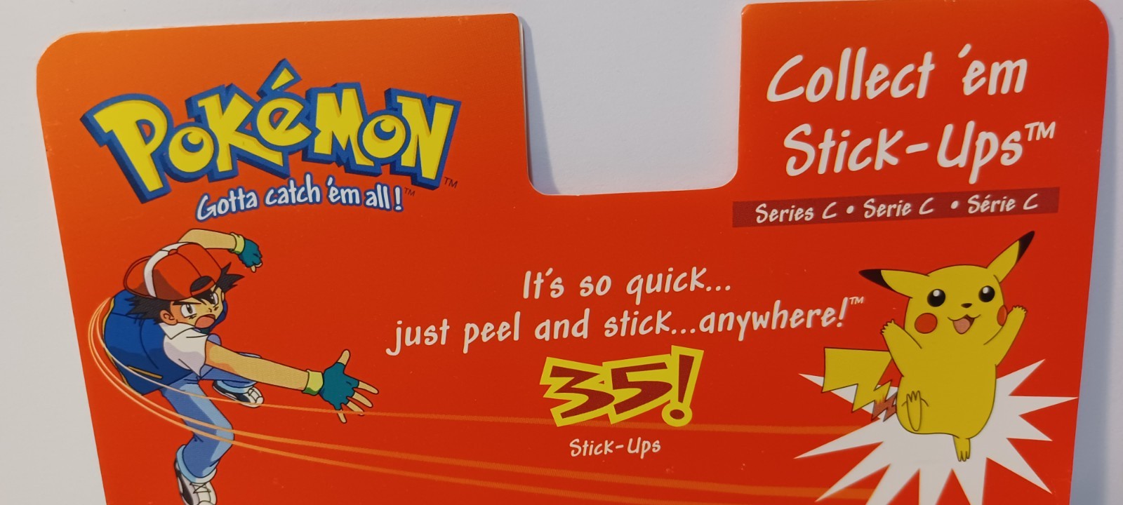 1999 Pokemon Stick Ups Wall Decals Series C in Original Package