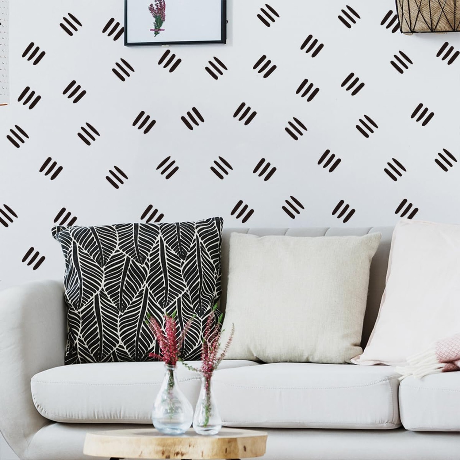 12×36 Inch Three Line Set – Boho Geometrical Shape Themed DIY Boho Wall Decal…