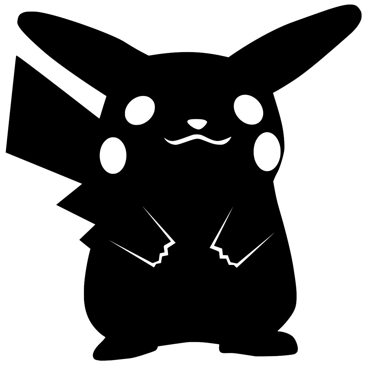 Catch 'Em All: Pikachu Silhouette Sticker Decal for Pokemon Fans – 6611S