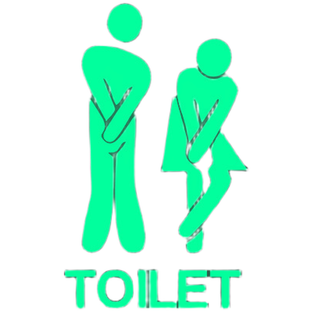 Reusable Glow in the Dark PET Decal 20 x 13 cm Bathroom Toilet Door Sticker