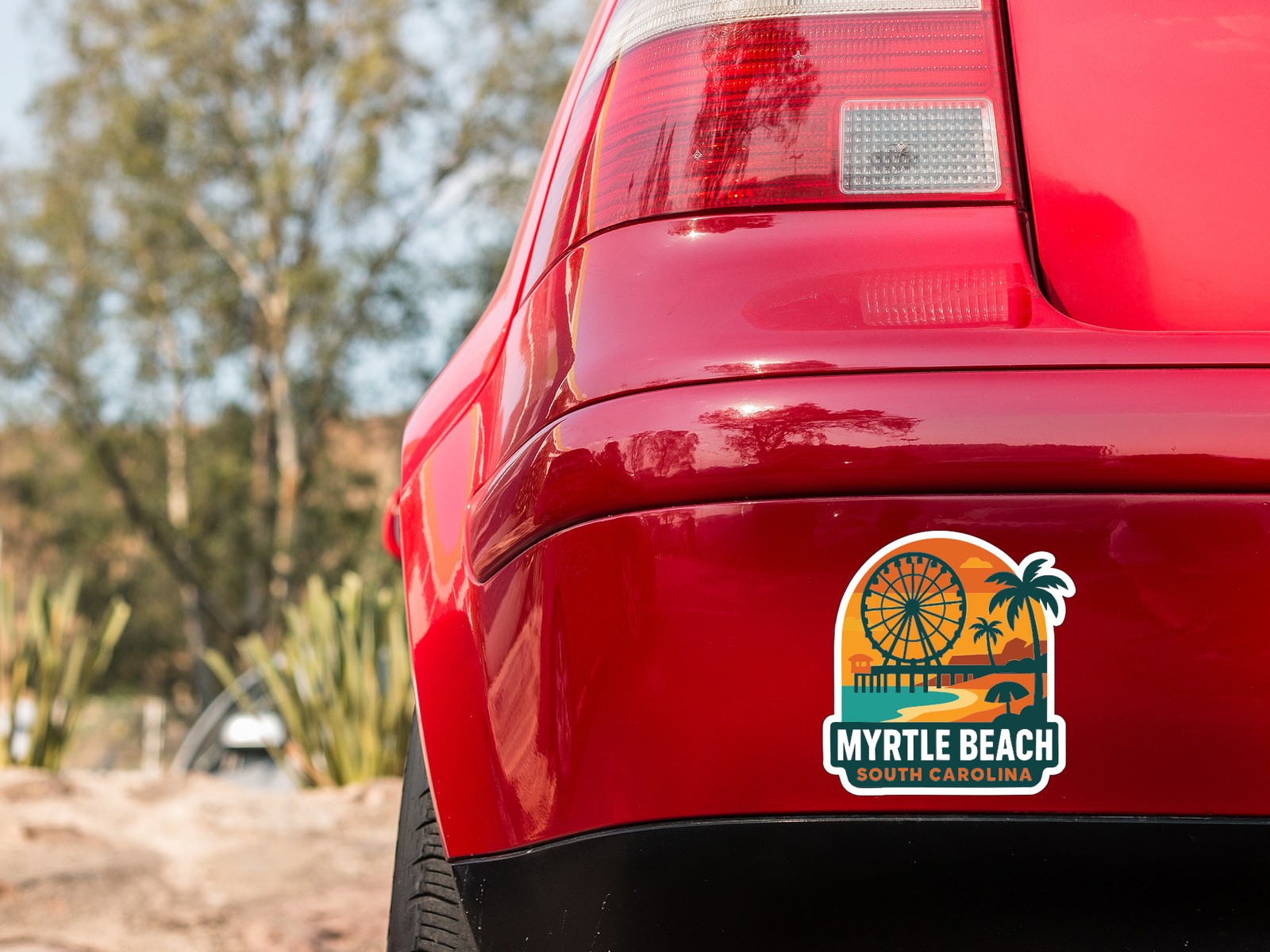 Myrtle Beach Sticker Decal Vinyl Die-Cut City Skyline Landmark Design