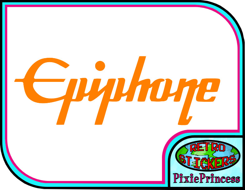 Epiphone Guitar Bass Logo Vinyl Sticker Flight Case Car Truck Wall Window Music