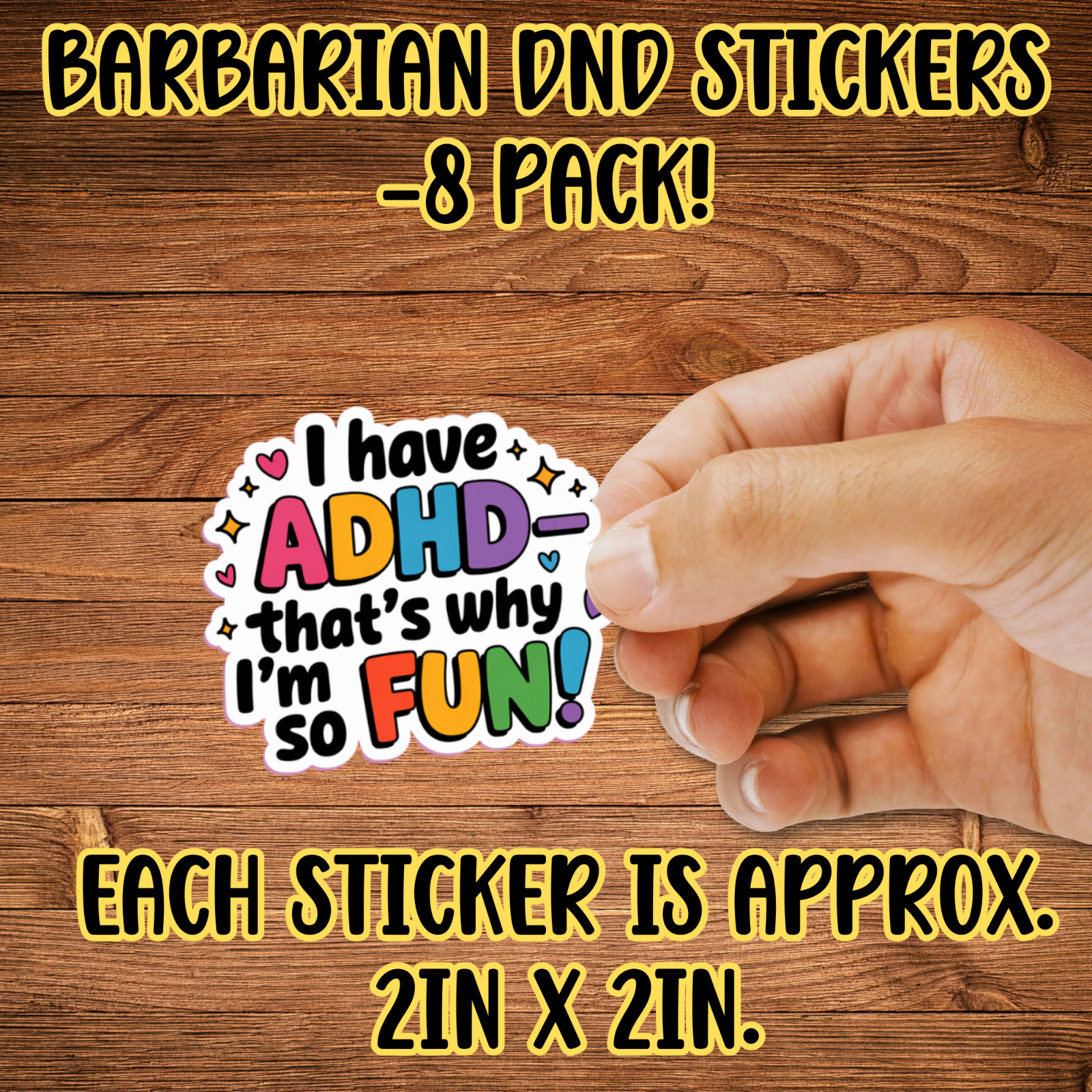 Funny ADHD Stickers for Your Laptop, Water Bottler, or Planners.