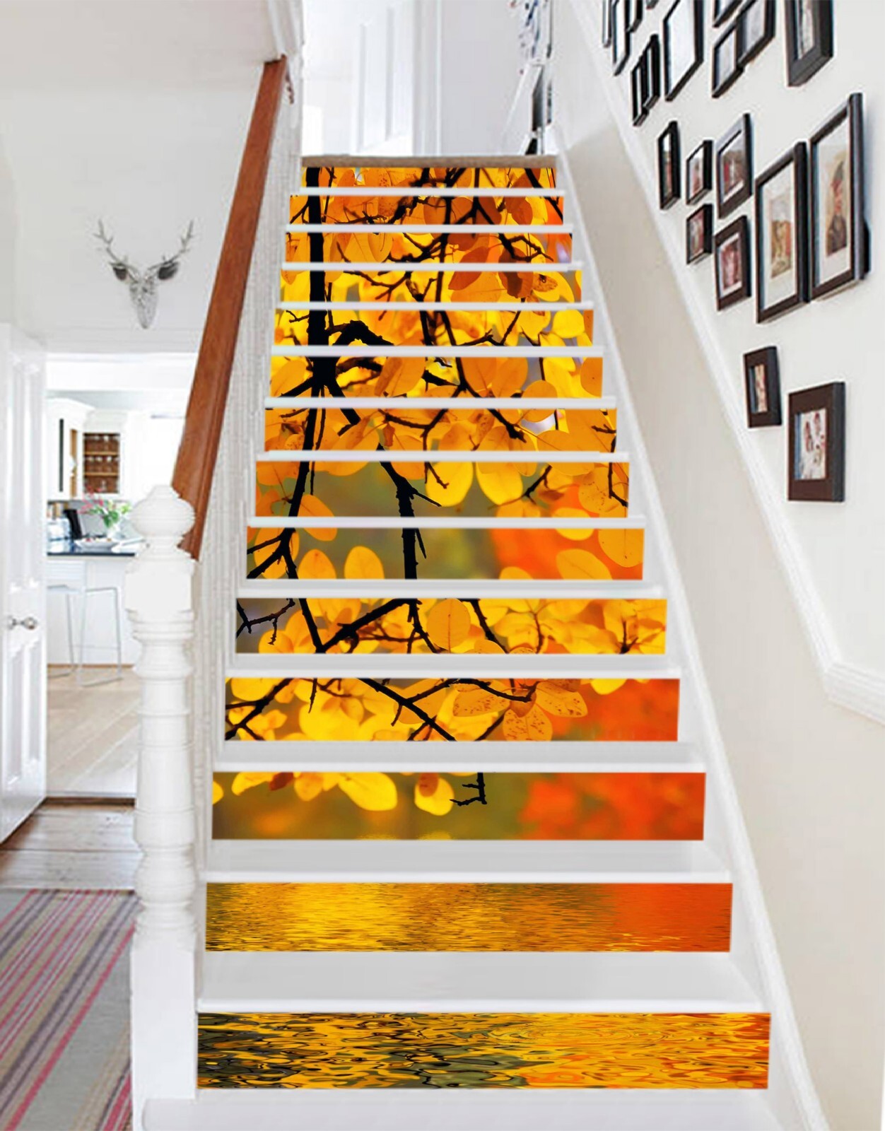 3D Autumn Leaves AZ1357 Stair Risers Decoration Mural Vinyl Wallpaper Kay