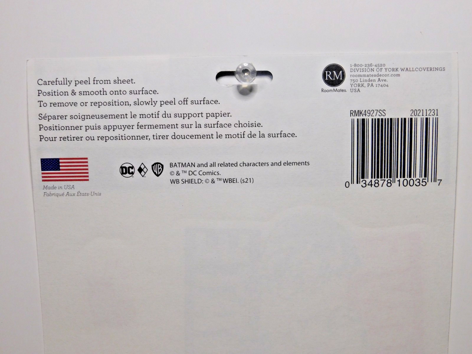 Harley Quinn DC Wall Decals Removable Repositionable Sticker Sheet 7×17 USA