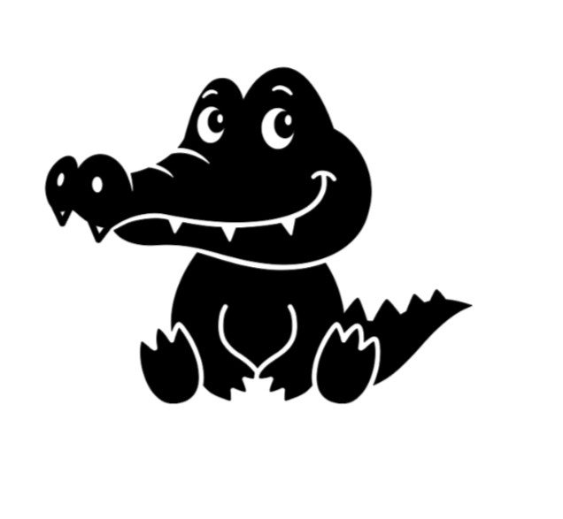 Cute Alligator Vinyl Decal Sticker Car Truck Window Laptop Bumper Gator
