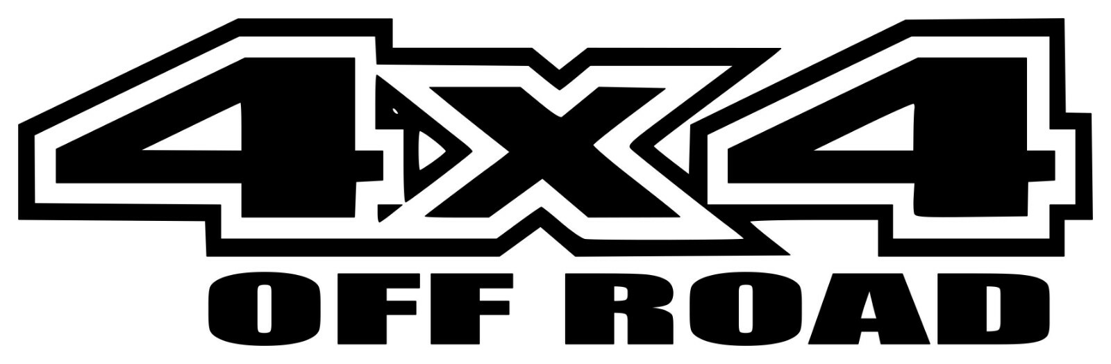 pair 4X4 OFF ROAD Vinyl Decals V4 – 4 by 4 Truck 4 x 4 4WD – Die Cut Stickers