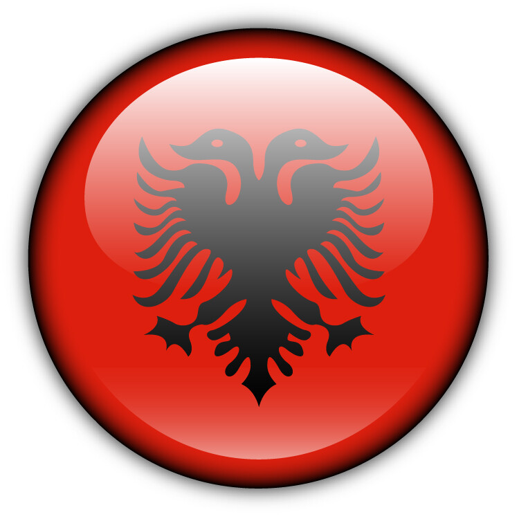 Albania Flag Glossy Car Bumper Sticker Decal