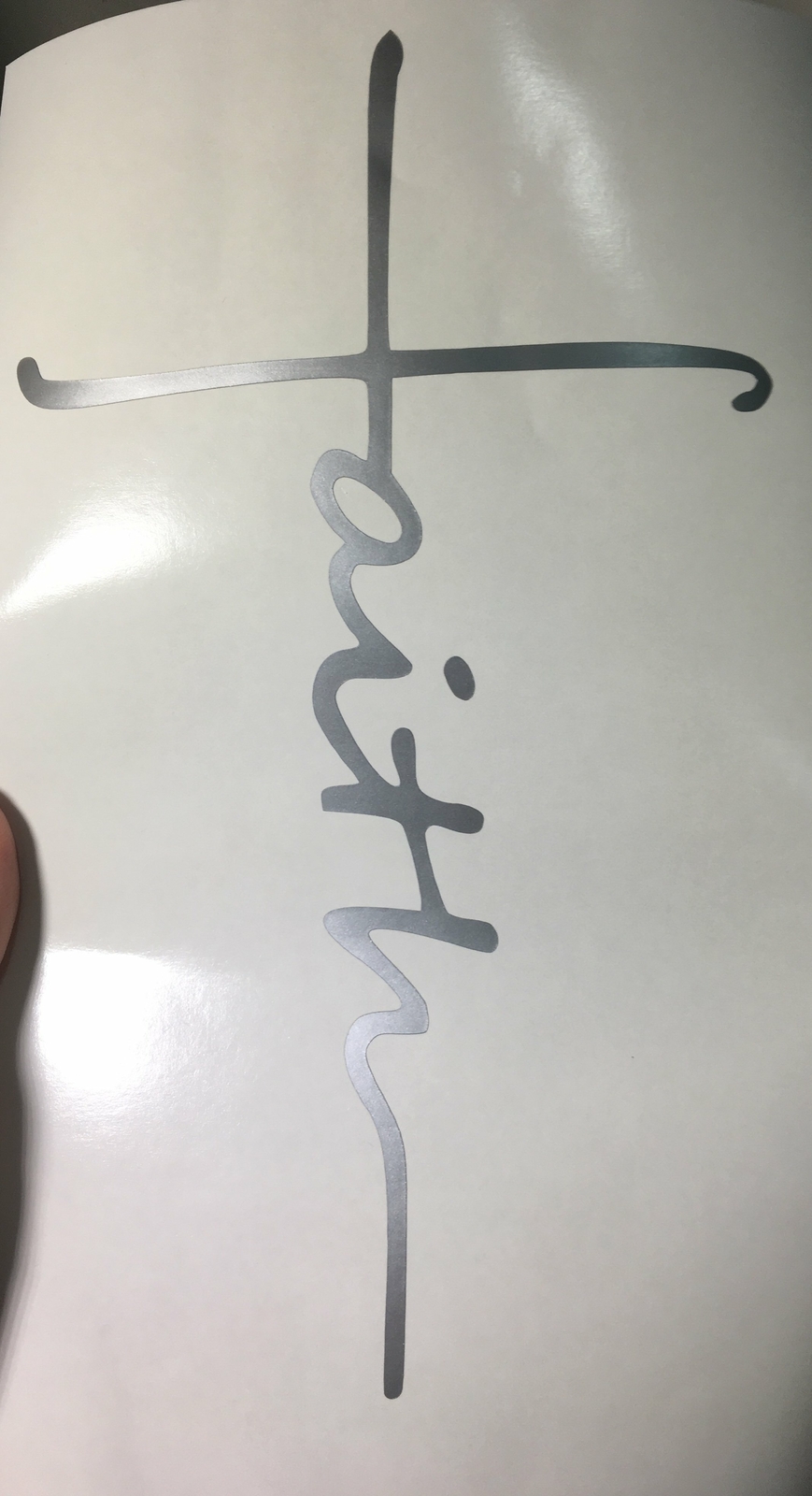 Faith Cross Writing -Decal Logo Sticker