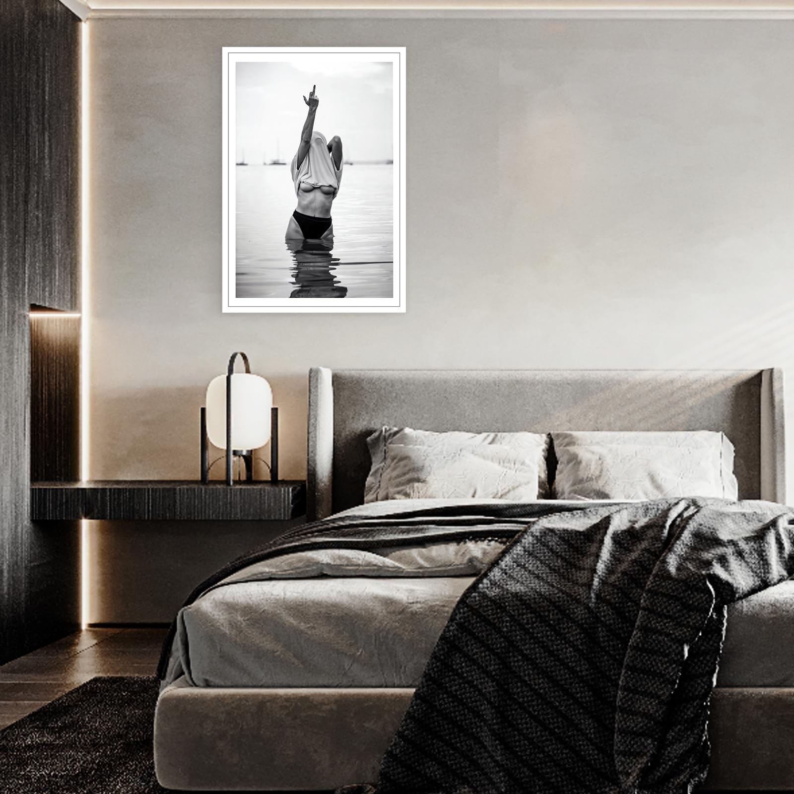 Acqooeakt Vintage Fashion Black and White Wall Art Feminist Women Poster Sexy…