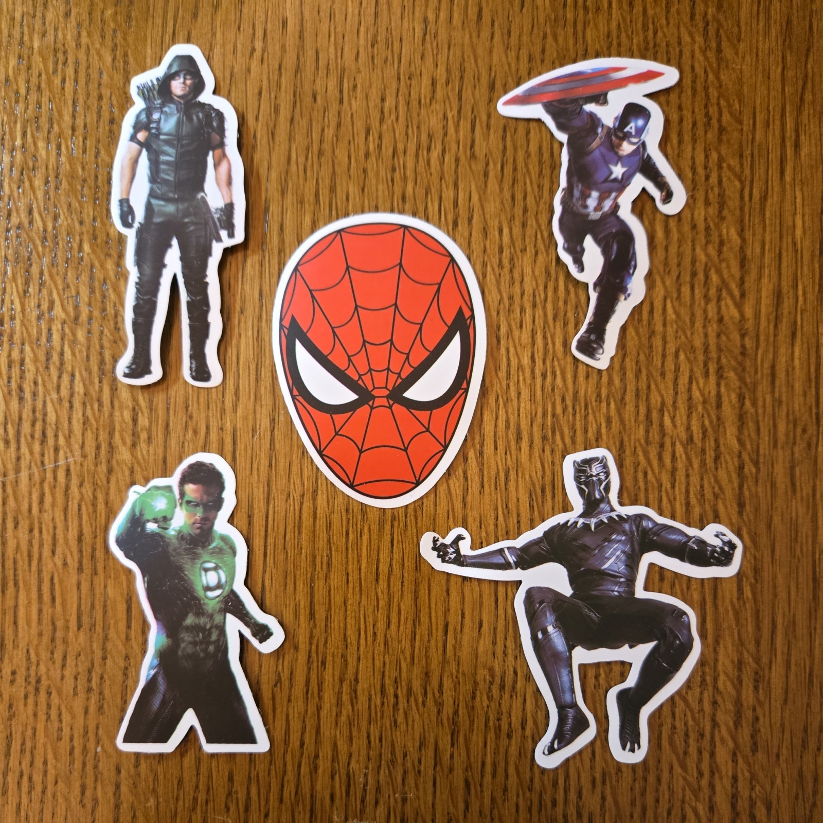 Marvel 5-piece multi hero sticker pack laugh smile cool variety new