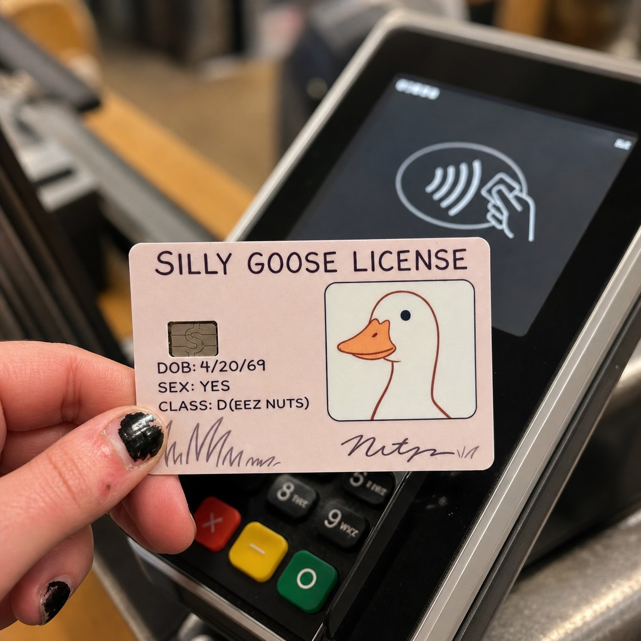 Silly Goose Credit Debit Card Skin Cover Sticker Chip Funny Decal – 2 Pack