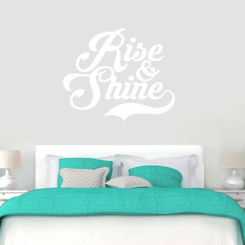 Rise & Shine Wall Decal – Bedroom, Morning, Kitchen, Dining, Wake Up, Sticker
