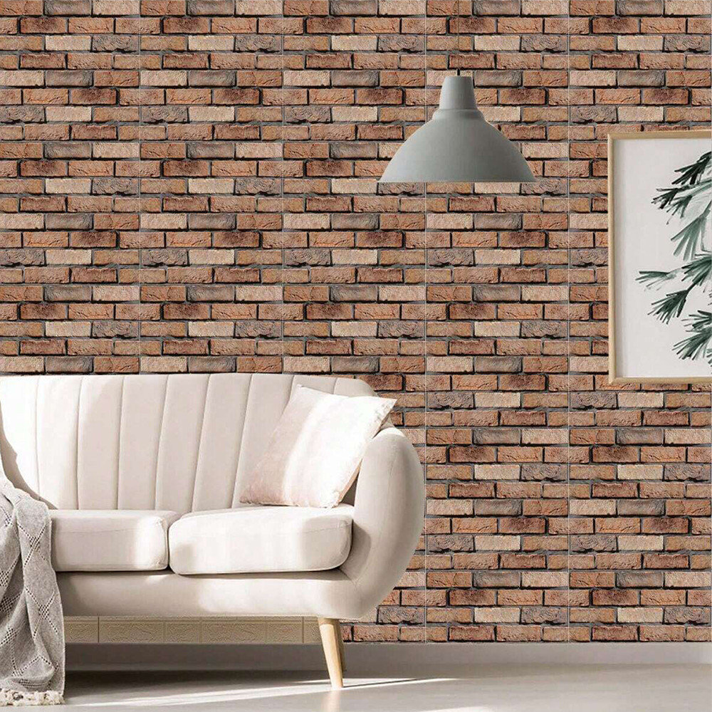 3D Wall Panels Peel and Stick – 10 Pack Brick Textured PVC Panels Self Adhesive