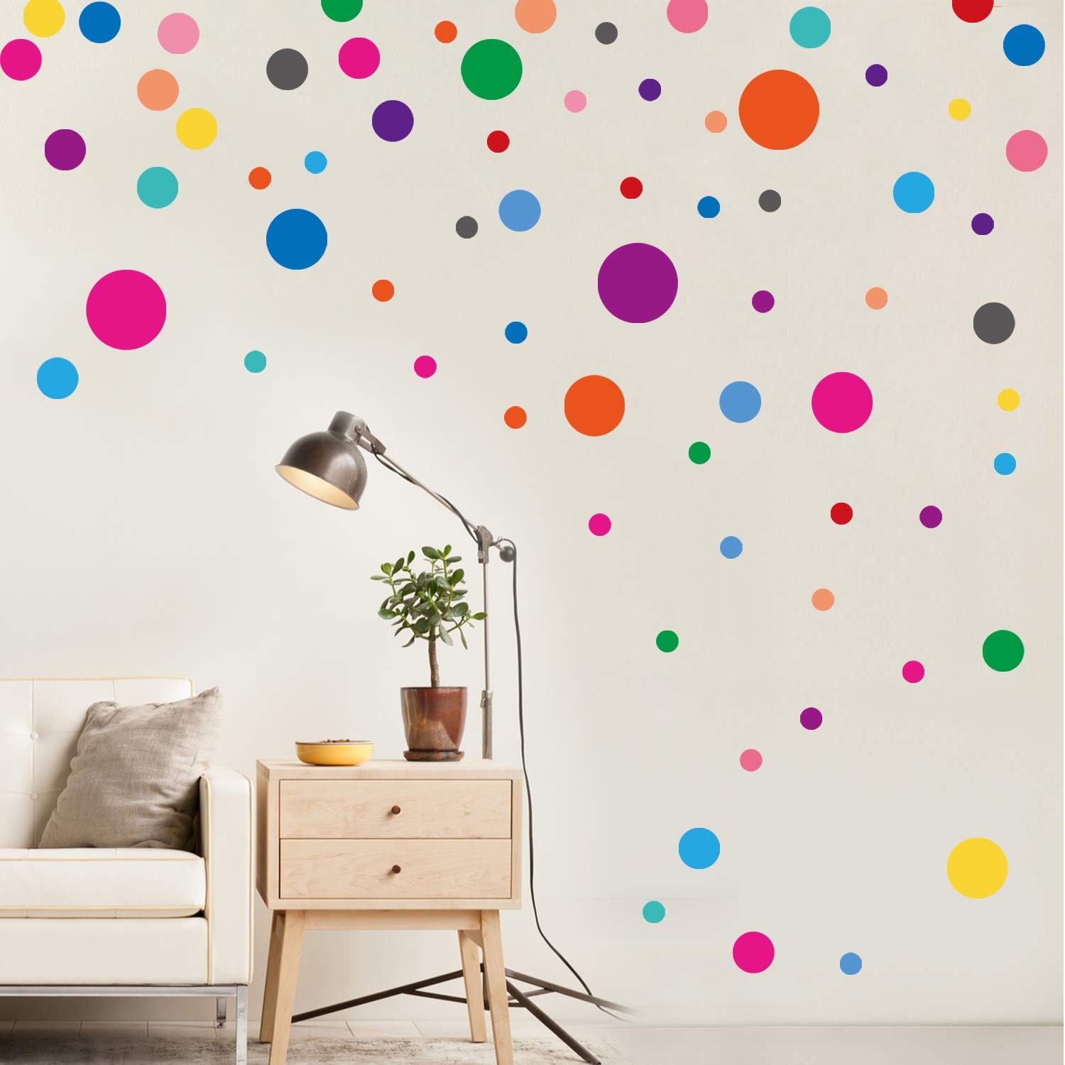 Wall Stickers for Bedroom Living Room, Polka Dot Wall Decals for Kids Boys an…