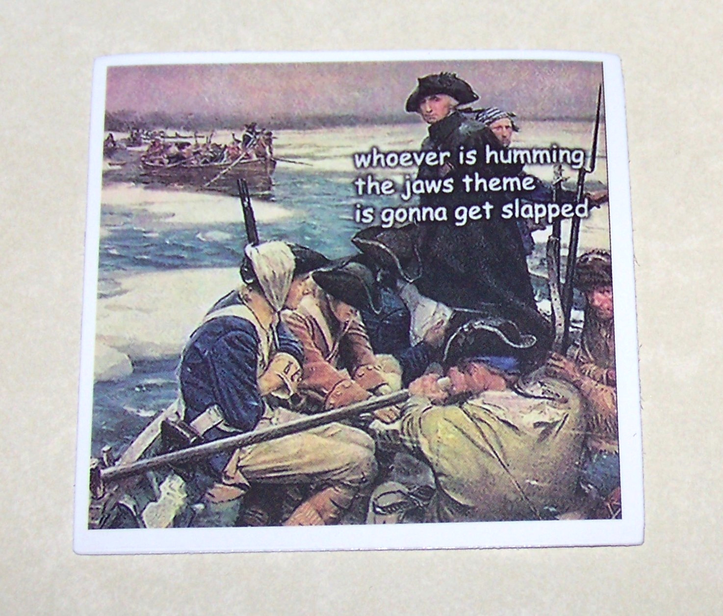 JAWS Parody Shark Cut Sticker Decal Movie Film Horror COMEDY George Washington
