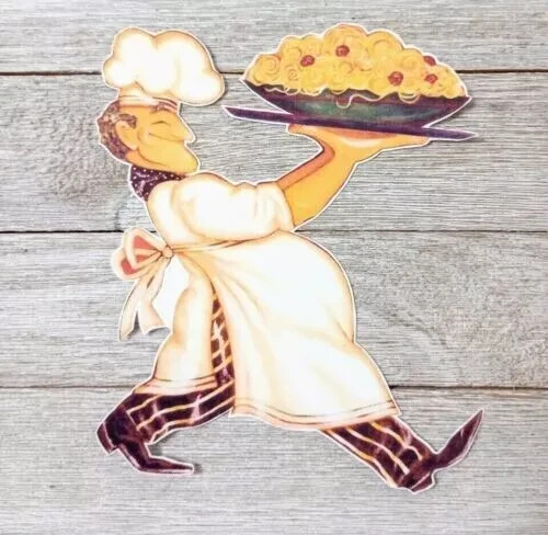 italian chef kitchen wall decal prepasted pasta 6.5 inch new