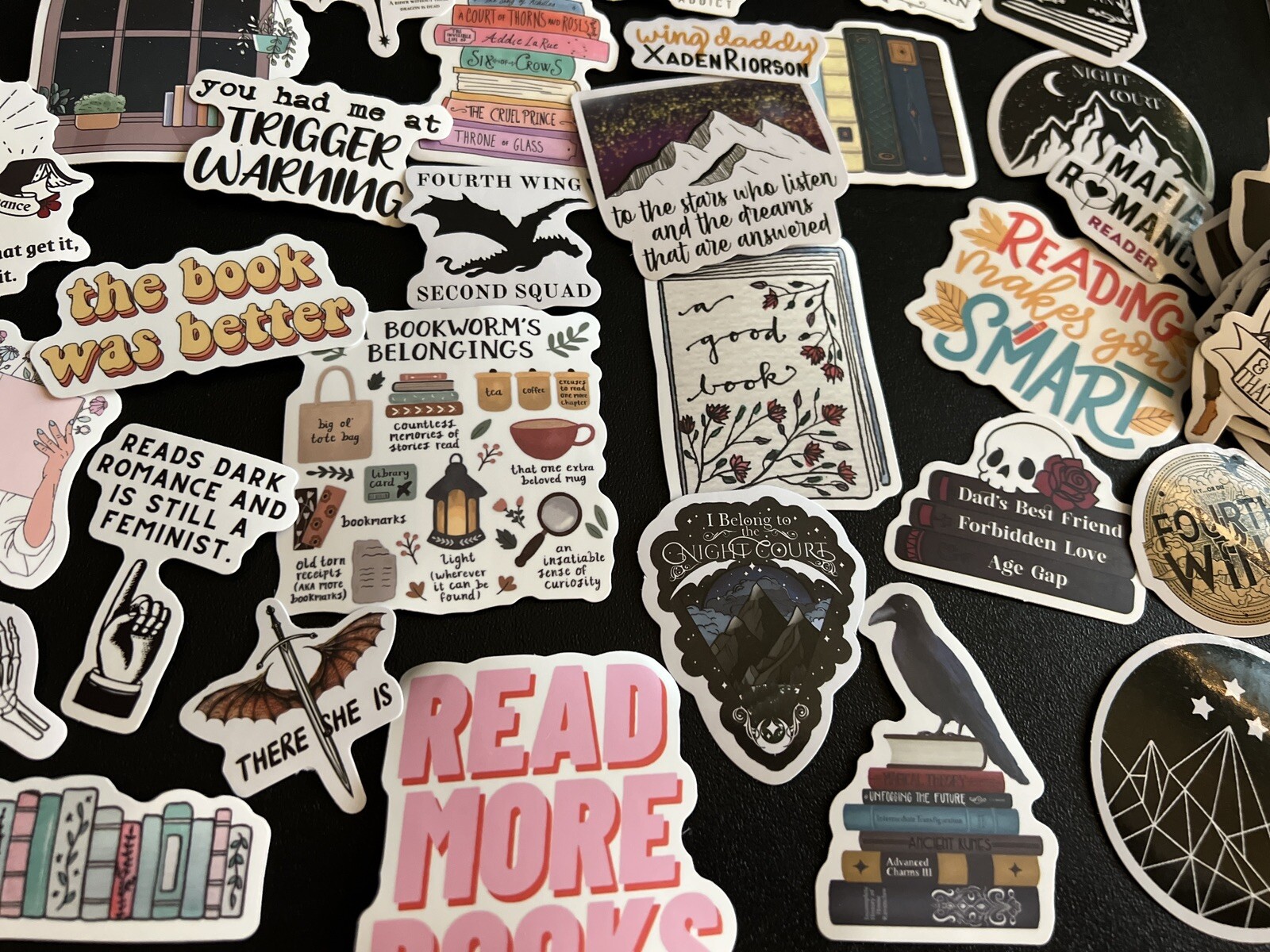 20 Pcs Book Stickers for Kindle Bookish Reading Booktok Stickers Adult Romance