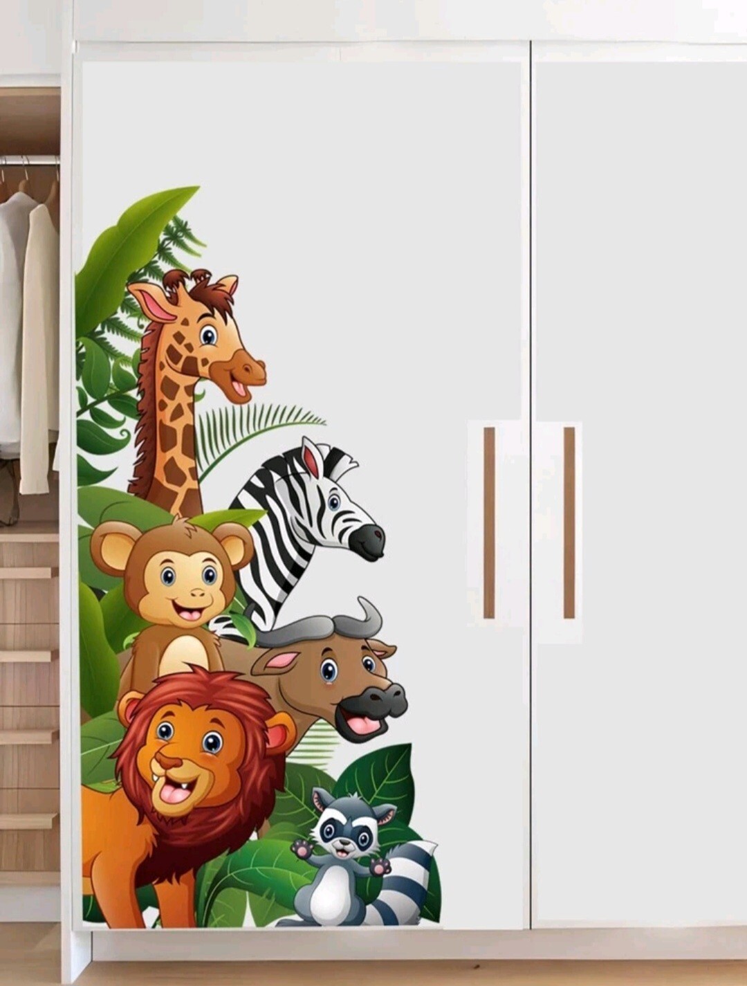 "1pcs Cartoon Animal Wall Stickers – Cute Vinyl Decals for Home, Spring Refresh