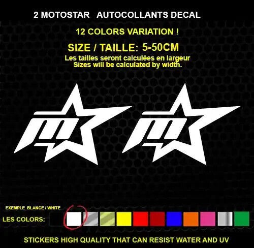 2 Star Motorcycle Decorative Stickers – Vehicles & Accessories, Set of 2 Pieces