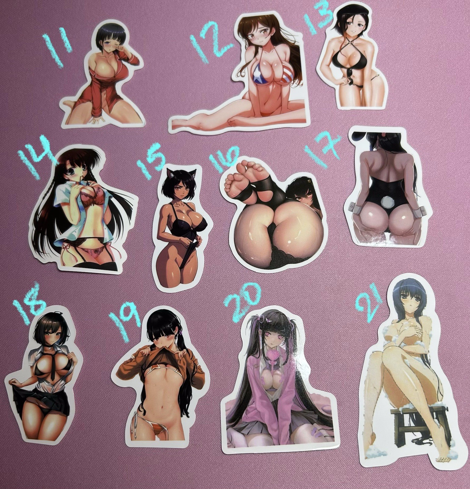 waifu lewd sexy girl stickers – X