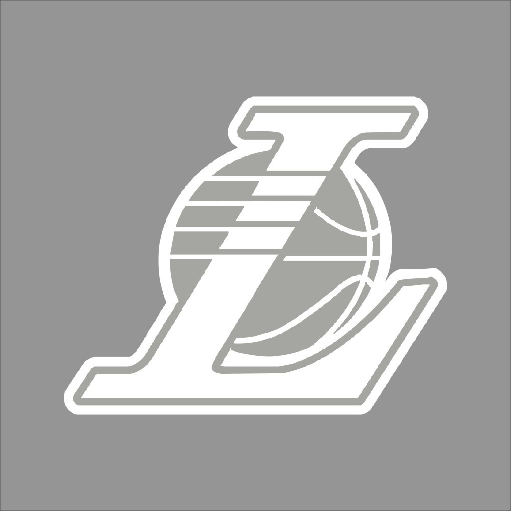 Los Angeles Lakers #2 NBA Team Logo 1 Color Vinyl Decal Car Window Wall