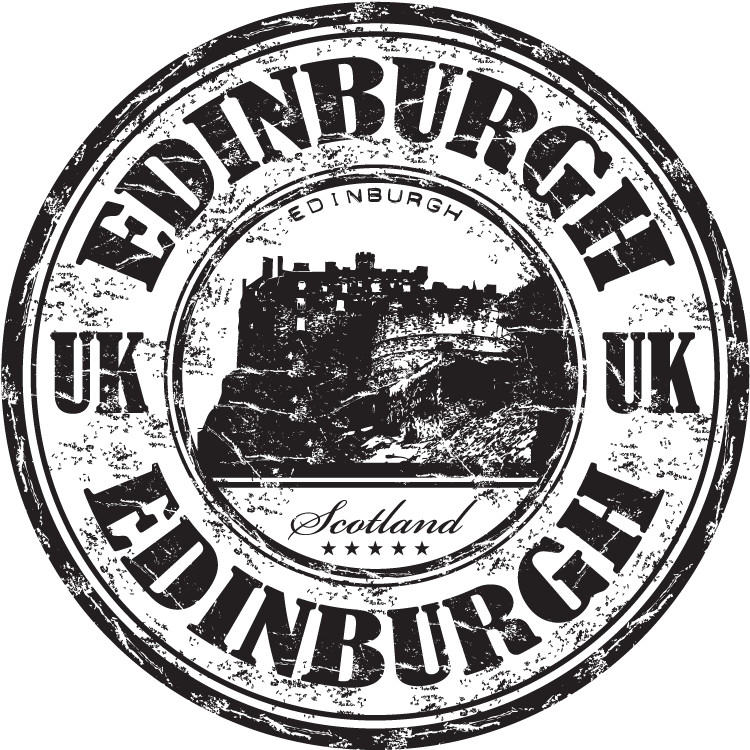 Edinburgh City United Kingdom Travel Grunge Stamp Car Bumper Sticker Decal