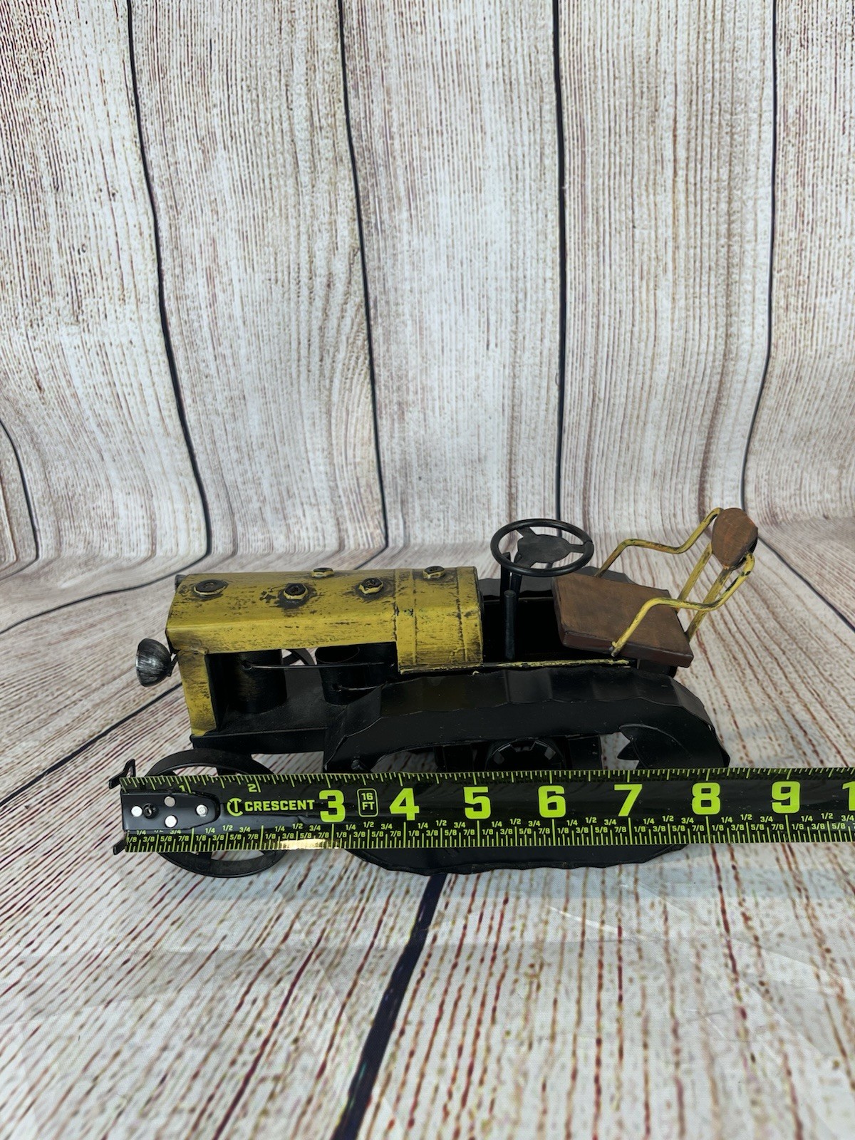 Avery Vintage Metal Yellow Tractor Farmhouse Home Decor Rustic 9.5” New Old Stoc