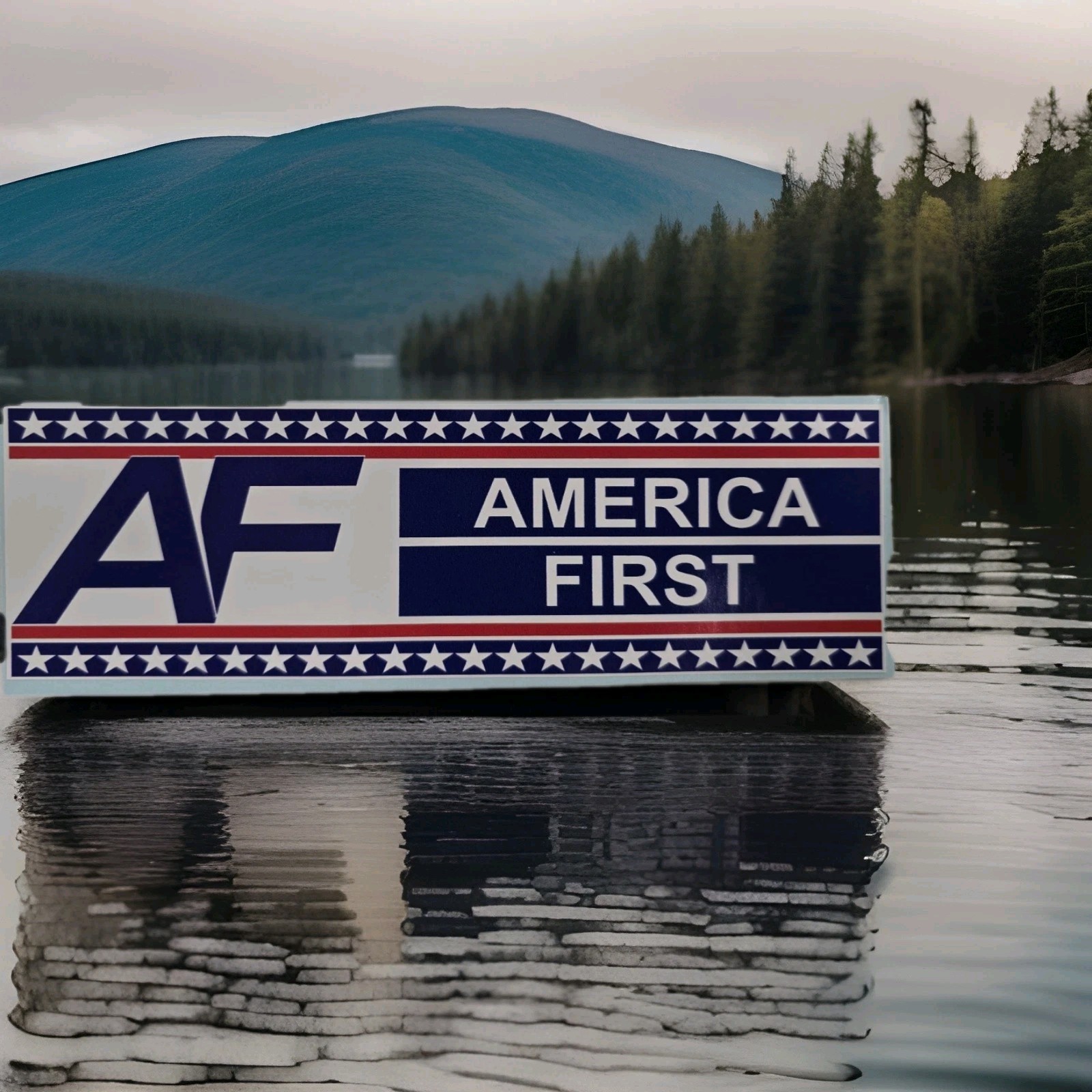 America First Nick Fuentes Vinyl Bumper Sticker Decal • Conservative Design