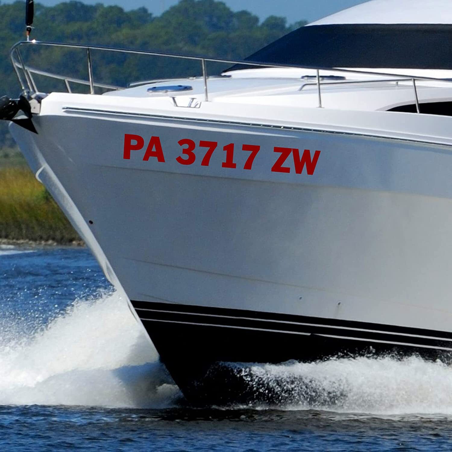 Personalized Decals Boat Registration Numbers and Letters Set of 2 VWAQ – CVD6