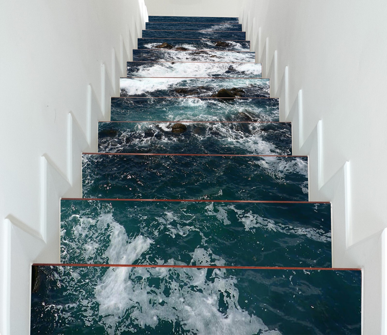 3D Dark Sea E001 Stair Risers Decoration Photo Mural Vinyl Decal Wallpaper E