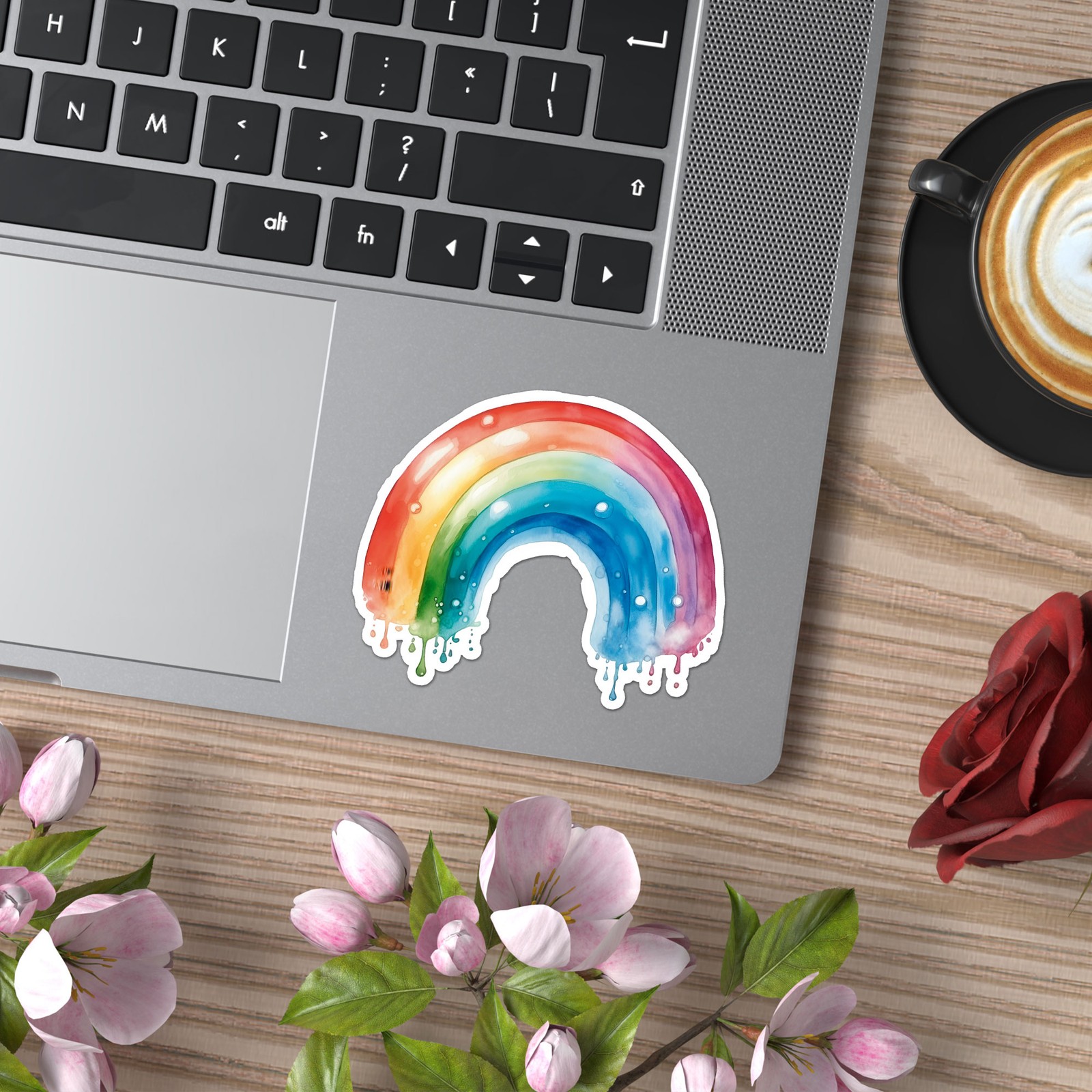 Watercolor Rainbow – Vinyl Decal Sticker – Car Window Laptop – ebn11425
