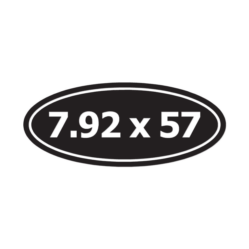 Ammo 7.92 x 57 – Vinyl Decal Sticker – Multiple Color & Sizes – ebn1289