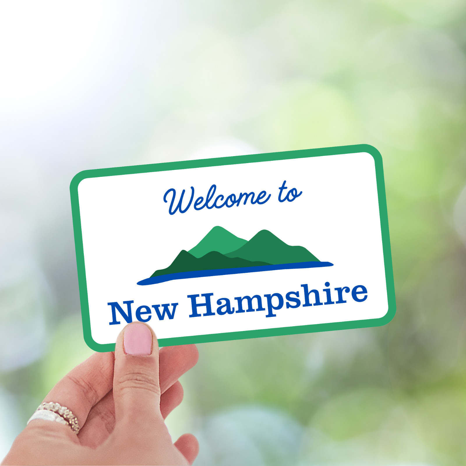 Welcome to New Hampshire Sticker The Granite State Vinyl Waterproof Decal