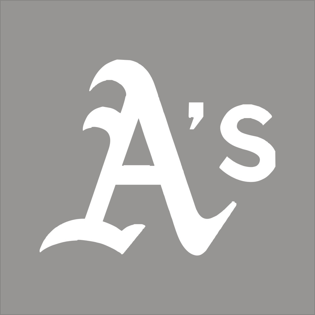 Oakland Athletics #9 A's MLB Team Logo 1 Color Vinyl Decal Sticker Window Wall