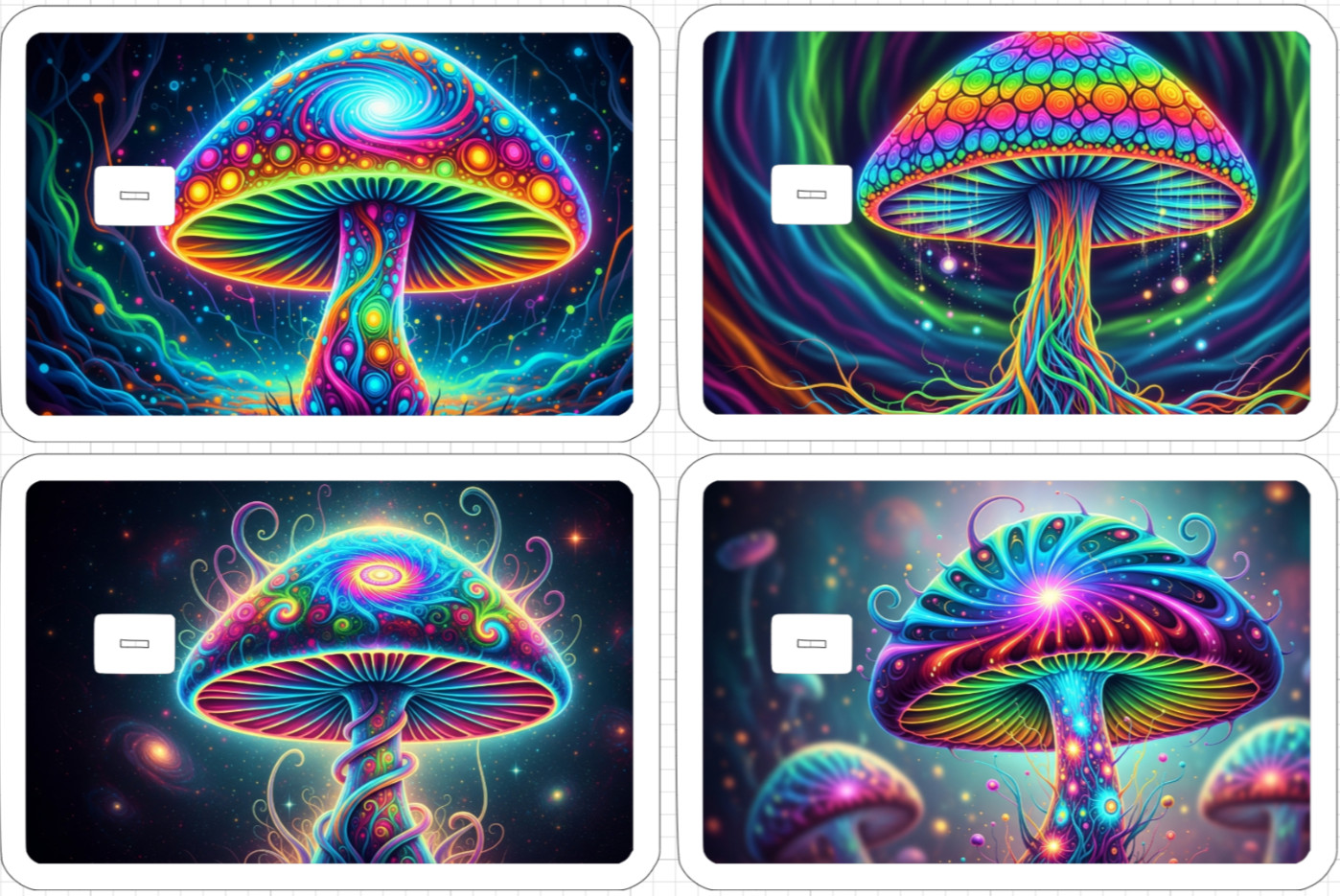 Acid Trip Magic Mushroom ATM Debit Credit Sticker Skin Trippy Retro Groovy Gift