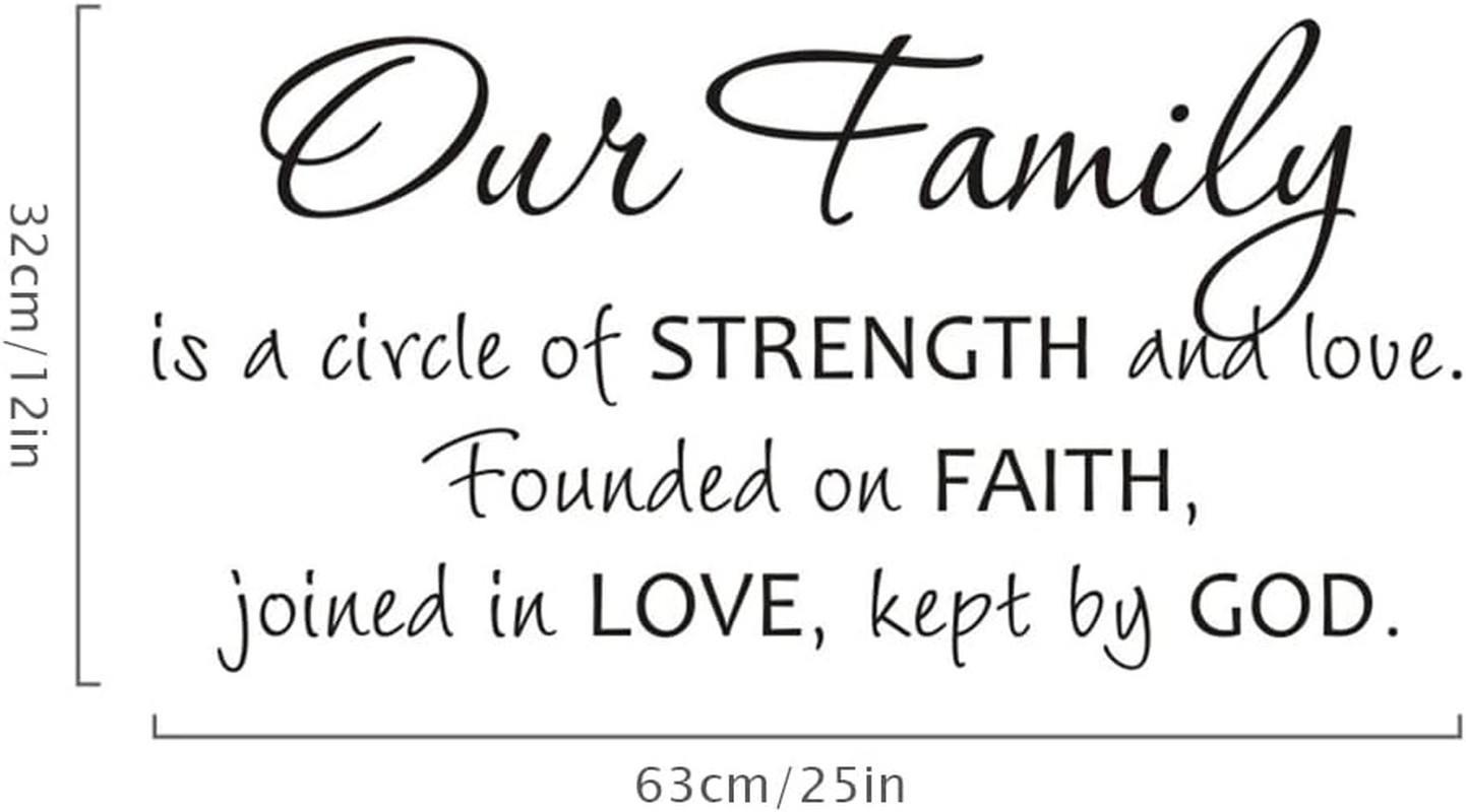 Wall Vinyl Decals Quotes Inspirational Sticker Living Room Decor,Our Family Is a