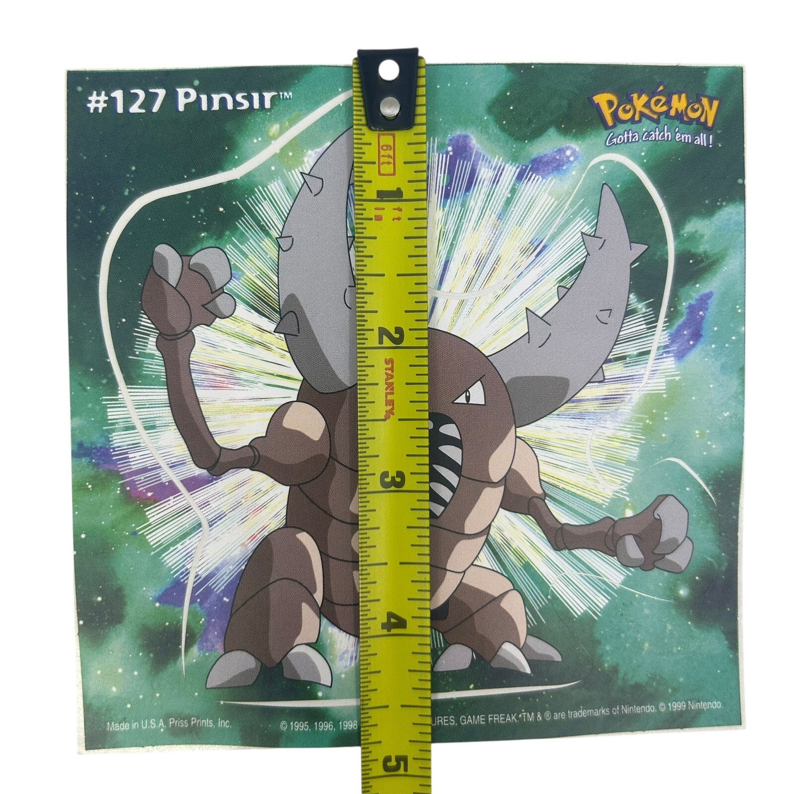 Pokemon Collect ’em Stick-Ups Pinsir #127 Large 4” Sticker Priss Prints