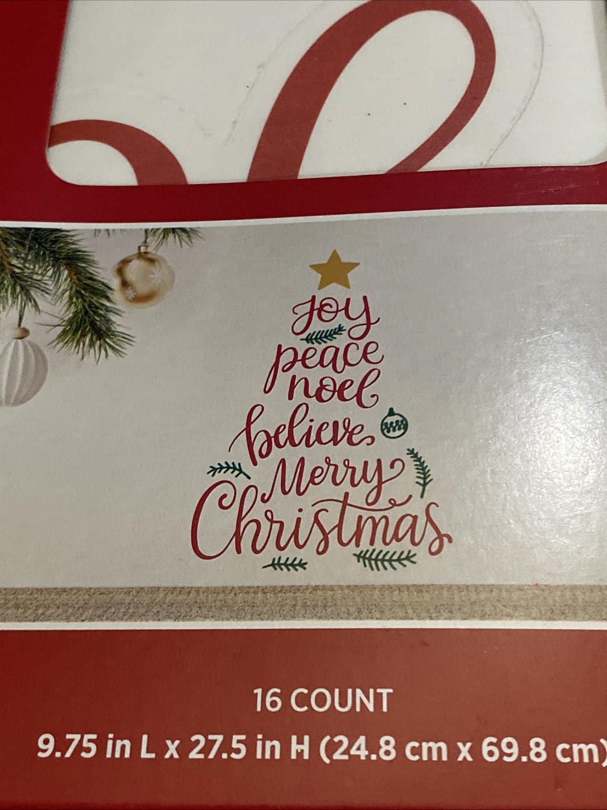 New 16-Count Wall Art Christmas Decals Peel & Stick Joy Peace Noel Believe Merry