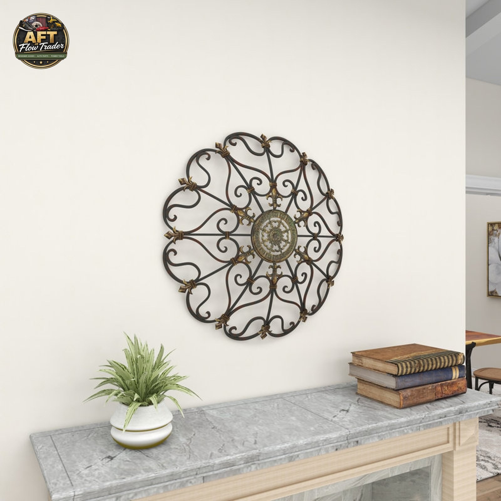 Charlton Home Traditional Abstract Wall Decor on Metal