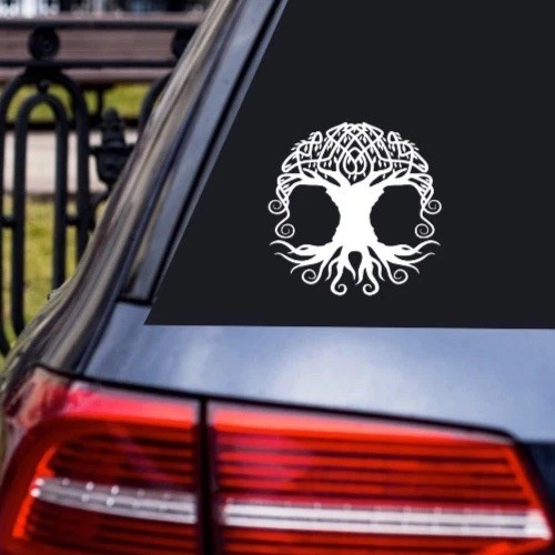 Tree of Life Vinyl Sticker Cute White Decal