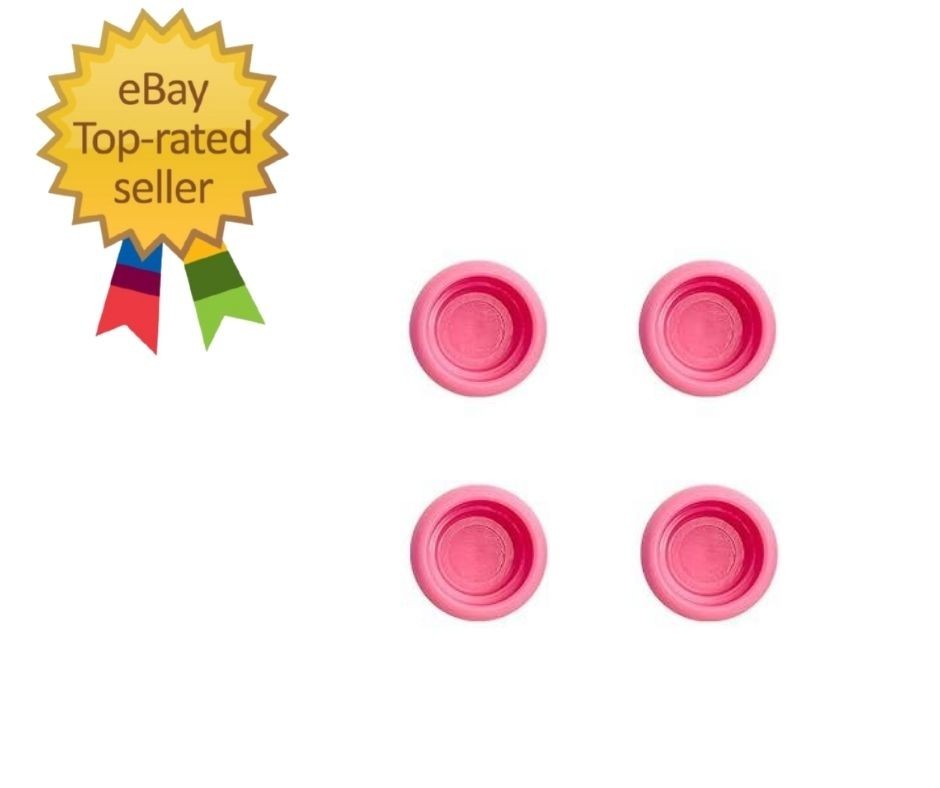 Zest Locator R-Tx Retention Insert Cap, Medium Retention, Pink 4 Pack