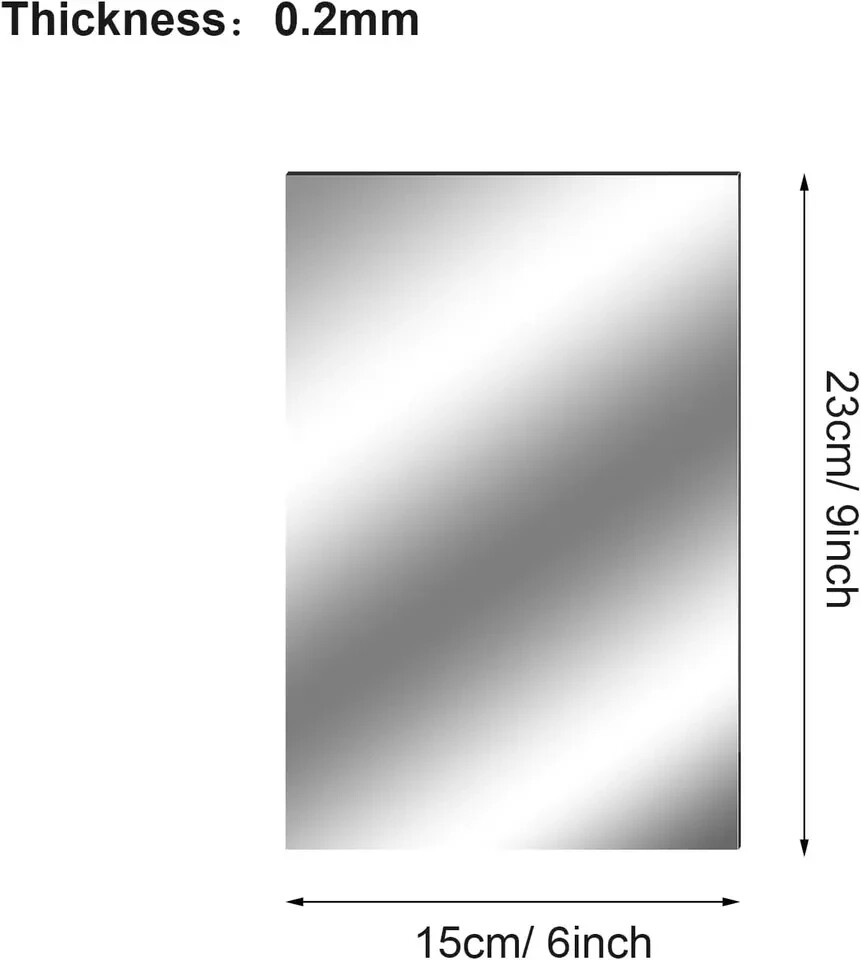 Fantasyon 10 Pieces Flexible Mirror Sheets, Self Adhesive Decorative Plastic Mir